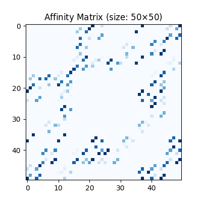 Affinity Matrix (size: 50$\times$50)