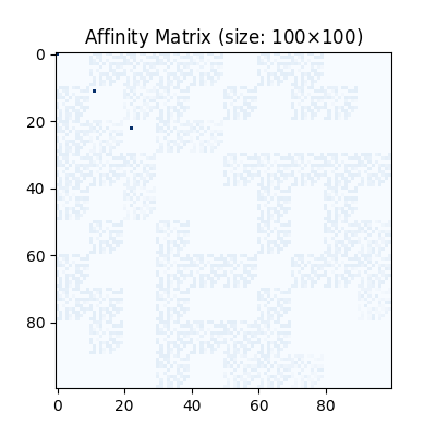 Affinity Matrix (size: 100$\times$100)