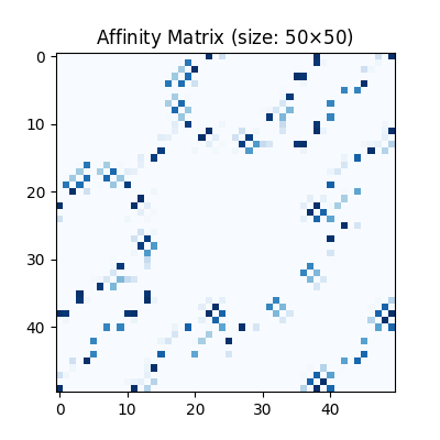 Affinity Matrix (size: 50$\times$50)