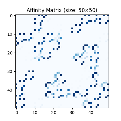 Affinity Matrix (size: 50$\times$50)