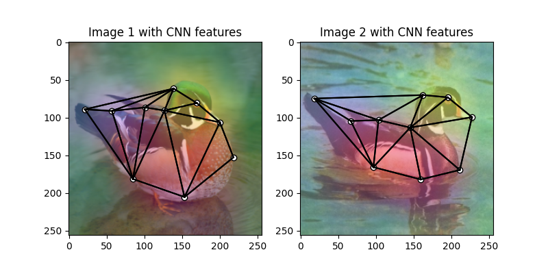 Image 1 with CNN features, Image 2 with CNN features
