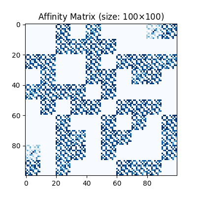 Affinity Matrix (size: 100$\times$100)