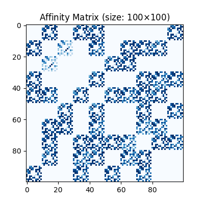 Affinity Matrix (size: 100$\times$100)