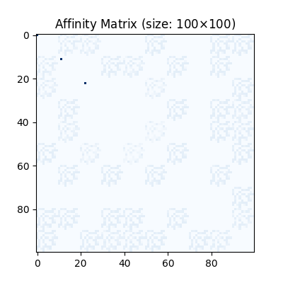 Affinity Matrix (size: 100$\times$100)